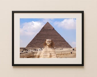 The Sphinx and Pyramid of Khafre – Giza, Egypt – Original Fine Art Print or Digital Download