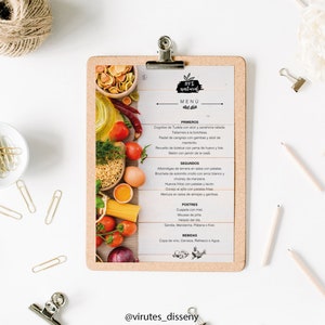 Plantilla de Menú Personalizable para Restaurante - Diseño Elegante en Formato A4 para Imprimir en Casa