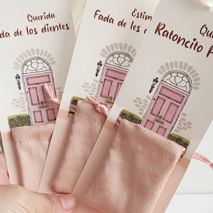 Bolsa para dientes Ratoncito Pérez, dientes de leche, escribe donde dejas el diente, bolsita de tela, disponible hada de los dientes