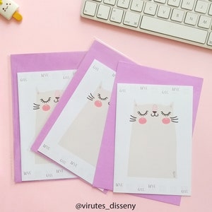 Tarjeta Love Cats // Envía unas palabras de amor // Dime que quieres que le escriba y en pocos días lo recibirá // Envío seguro