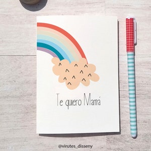 Tarjeta día de la madre Arco Iris // Envía unas palabras de amor a mamá // Dime que quieres que le escriba y en pocos días lo recibirá