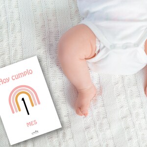 Tarjetas de hitos para niños ARCOIRIS PASTEL, Tarjetas de hitos, Regalo para bebés, Nueva mamá, Ideas de regalos, Baby Shower, Recuerdos