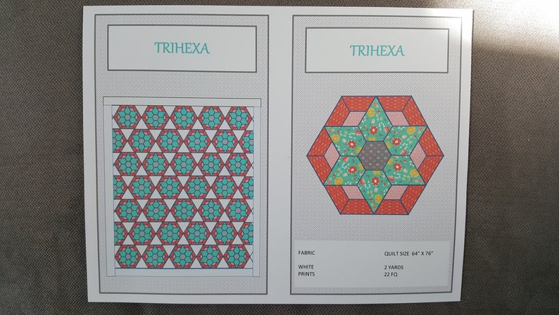 Tri-Hexa quilt pattern