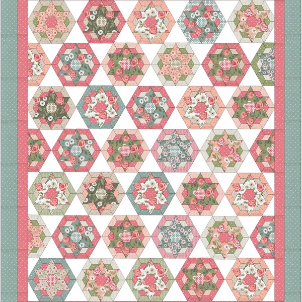 Tri-Hexa quilt pattern