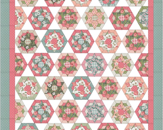 Tri-Hexa quilt pattern