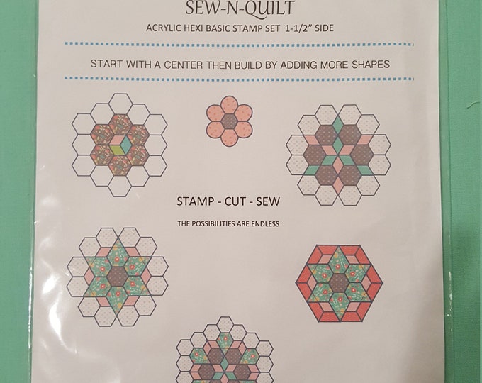 1-1/2" Hexagon Quilt Stamp Set