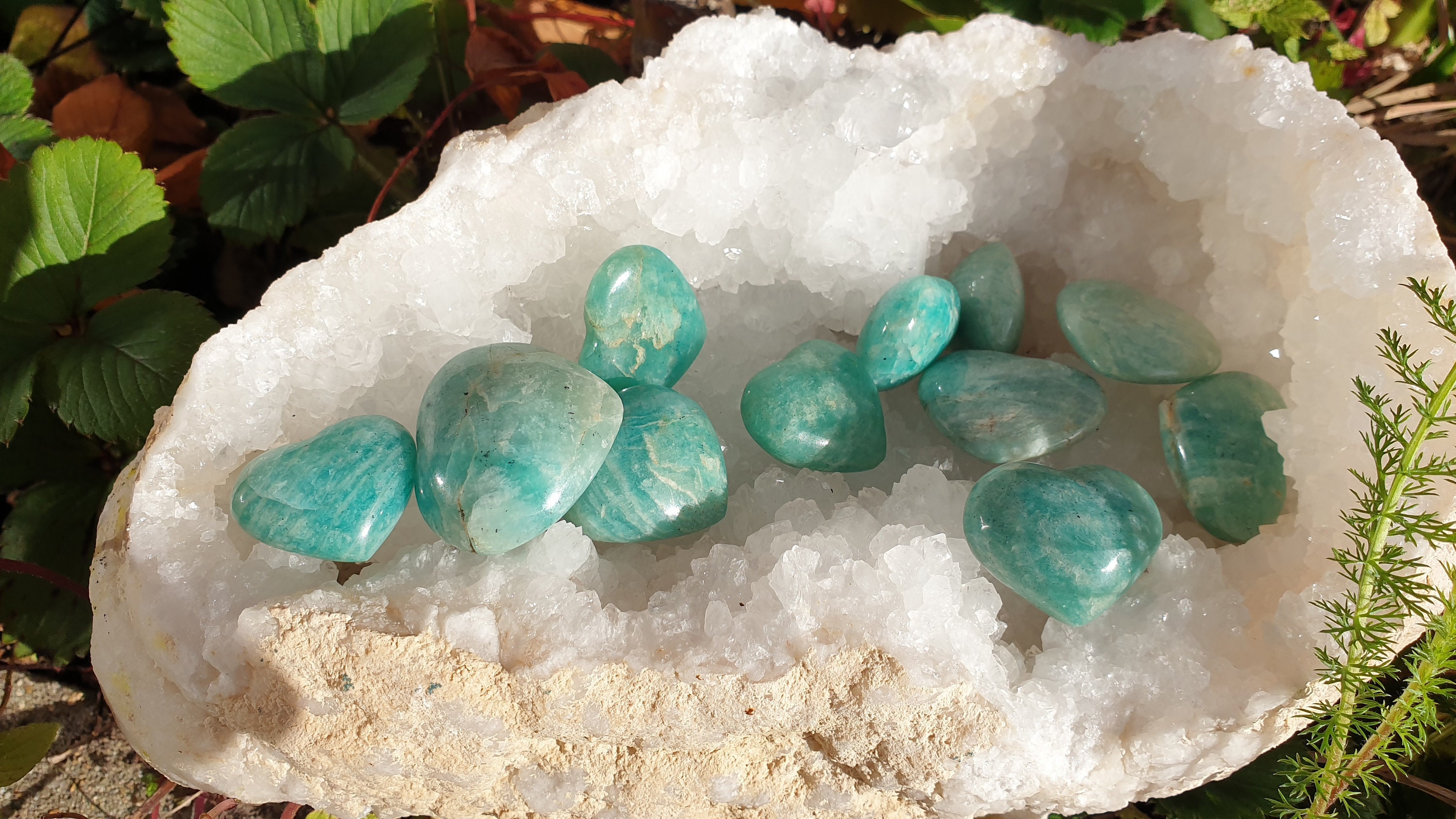 Petits Coeurs Amazonite ou Quartz Rose