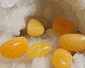 ORANGE CALCITE in Tumbled Stone