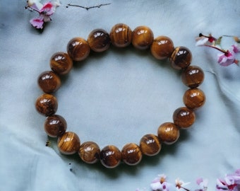 Tiger Eye Bracelet 10mm Natural Stone Beads