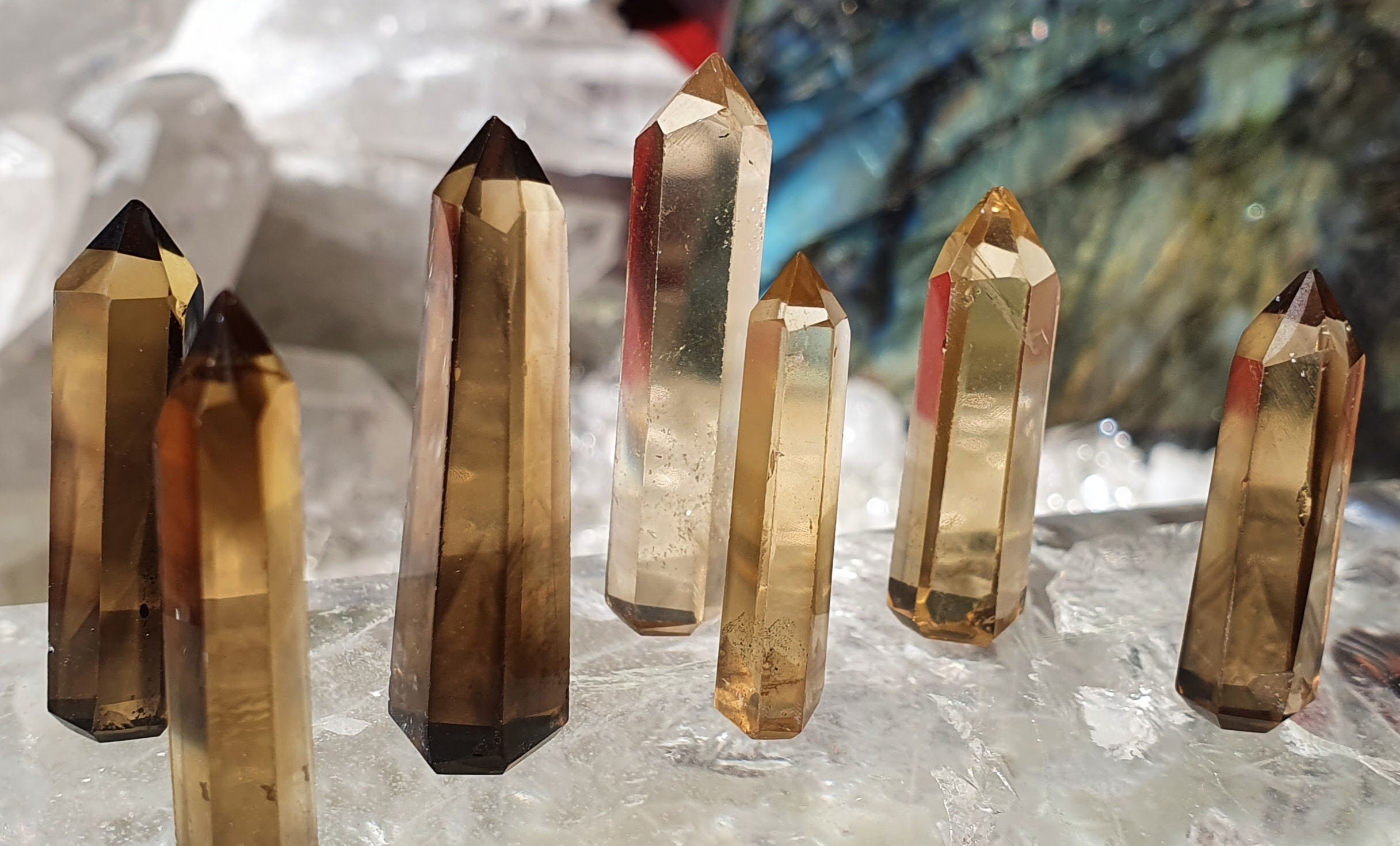 Très Belles Petites Pointes de Citrine Naturelles Non Chauffées Madagascar