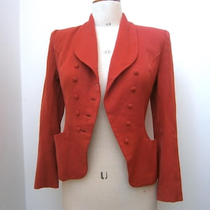 Original 1940s 40s Burnt Orange Jacket Vintage Fitted Jacket Vintage 40s Jacket W Lewis Chicago