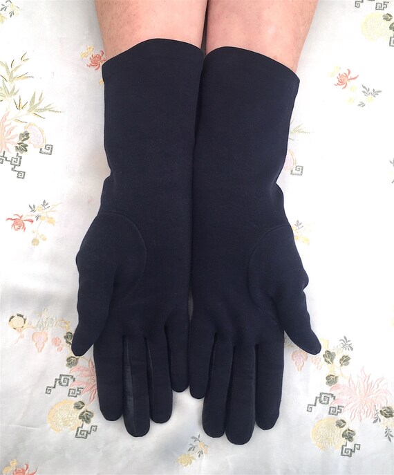 Vintage 1960s 70s Cornelia James Gloves Blue Wris… - image 4