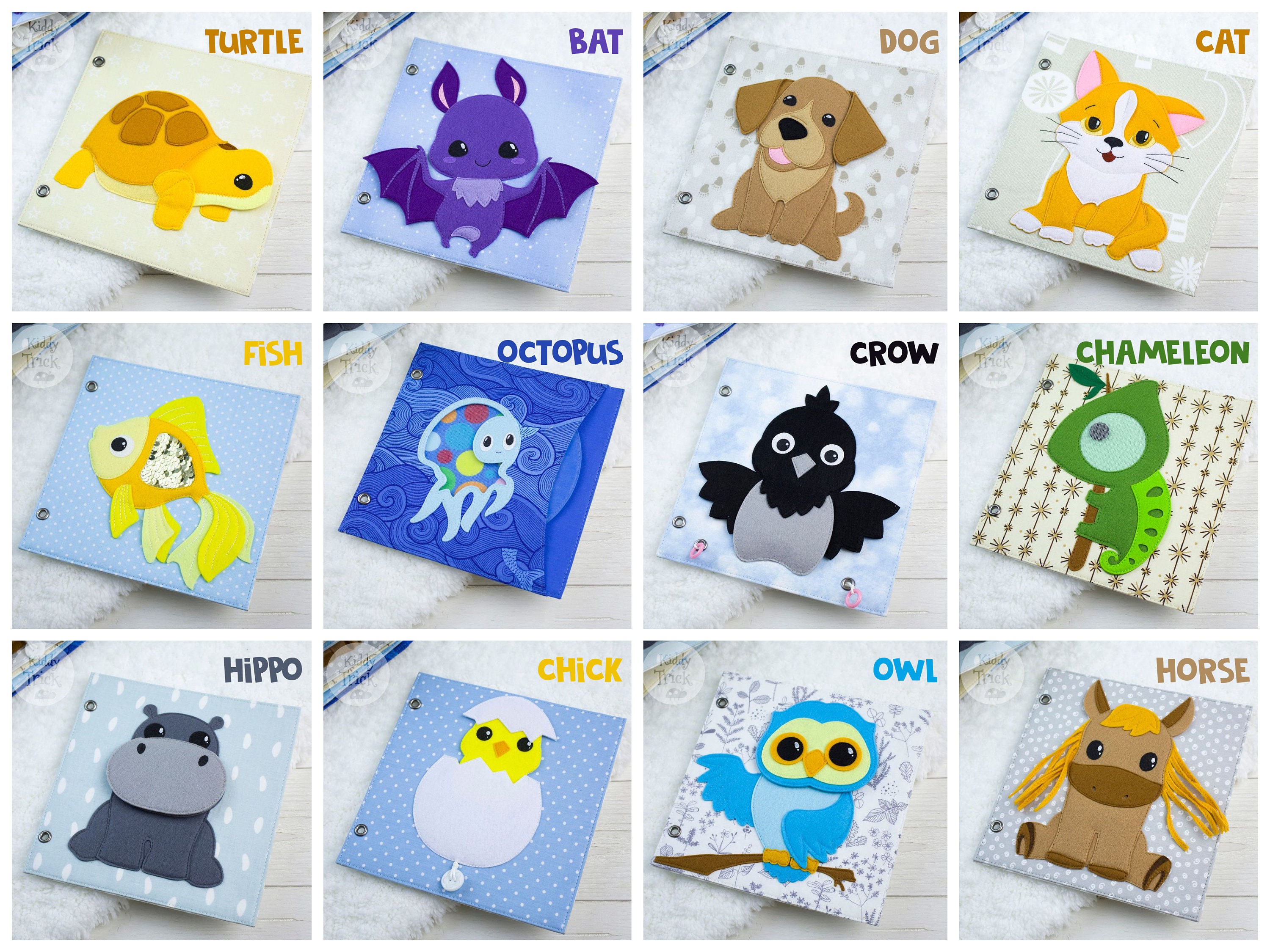 Quiet pages Busy book Quiet book Play mat Animal felt Etsy