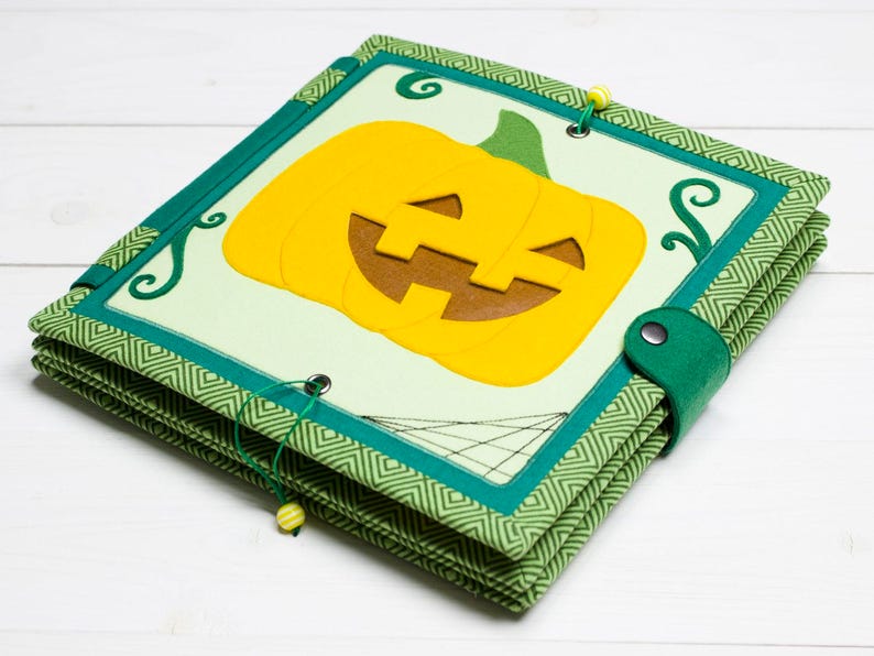 Quiet book Soft book Quiet game pages Felt pumpkin Etsy