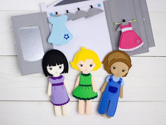 flat felt dolls