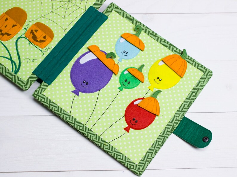 Quiet book Soft book Quiet game pages Felt pumpkin Etsy