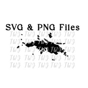 Op de afbeelding: SVG- en PNG-bestanden van de Amerikaanse Maagdeneilanden. De eilanden zijn in zwart weergegeven tegen een witte achtergrond.