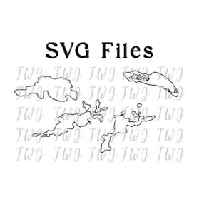 Ilhas Virgens Britânicas descrevem arquivos QUAD SVG para Cricut, Silhouette e outras máquinas de corte