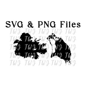 Antigua and Barbuda Map SVG PNG Duo: Cricut-Ready Files