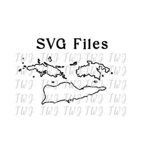 Ilhas Virgens Americanas descrevem trio de arquivos SVG para Cricut, Silhouette e outras máquinas de corte