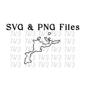 File SVG e PNG del contorno di Virgin Gorda per Cricut, Silhouette e altre macchine da taglio