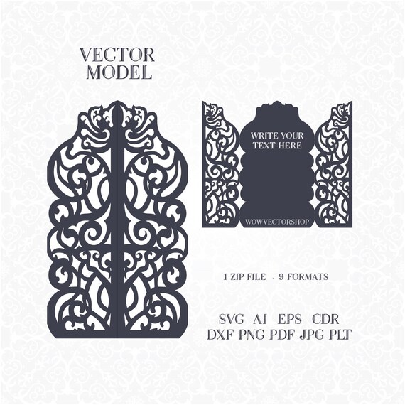 Download Wedding Invitation Svg Dxf Ai Crd Eps Png Commercial Etsy