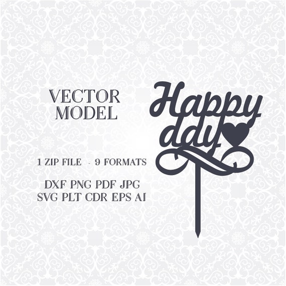 Download Free Topper Flowers Vector File Vector Model Sake Topper Laser Etsy SVG Cut Files