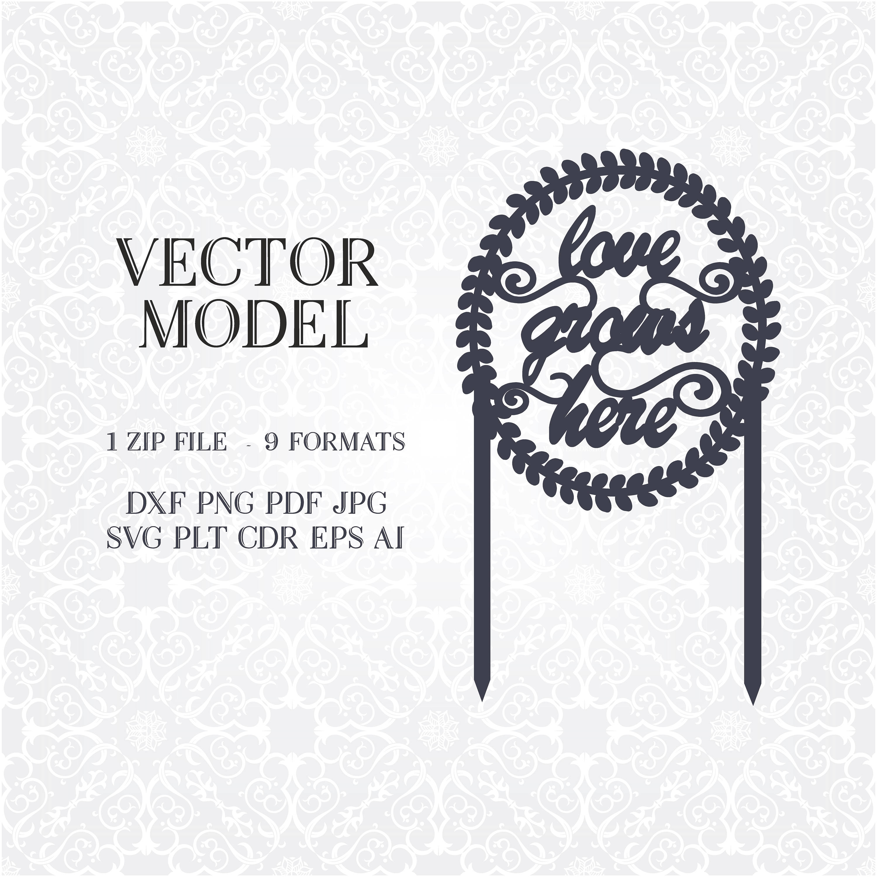 Love DIY wood coaster stencils cake small topper Laser Cutting Etsy