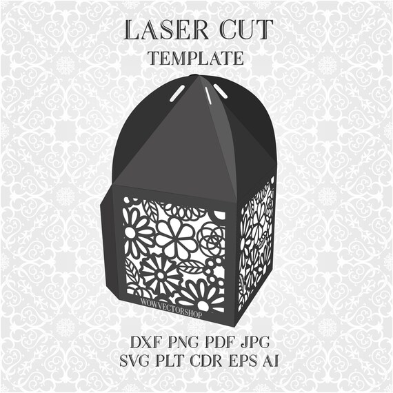 Wedding Cage Favour Box Template Wedding Decoration Led Tea Etsy