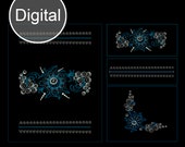Мachine embroidery designs, flower compozition, embroidery for clothing, accessories, home textiles, flower design, scarf