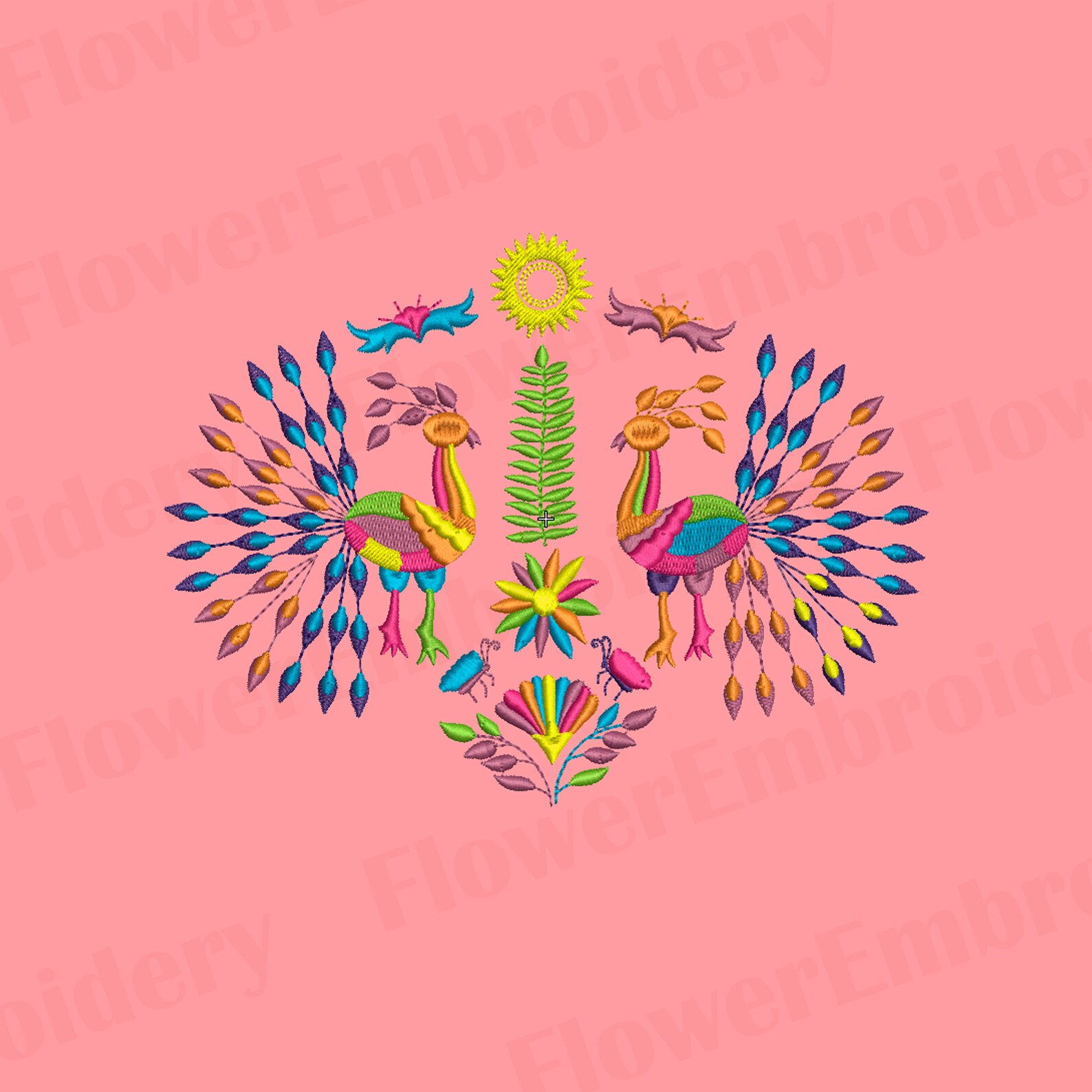 Otomi Embroidery Design Mexican Embroidery Designs Embroidery Etsy