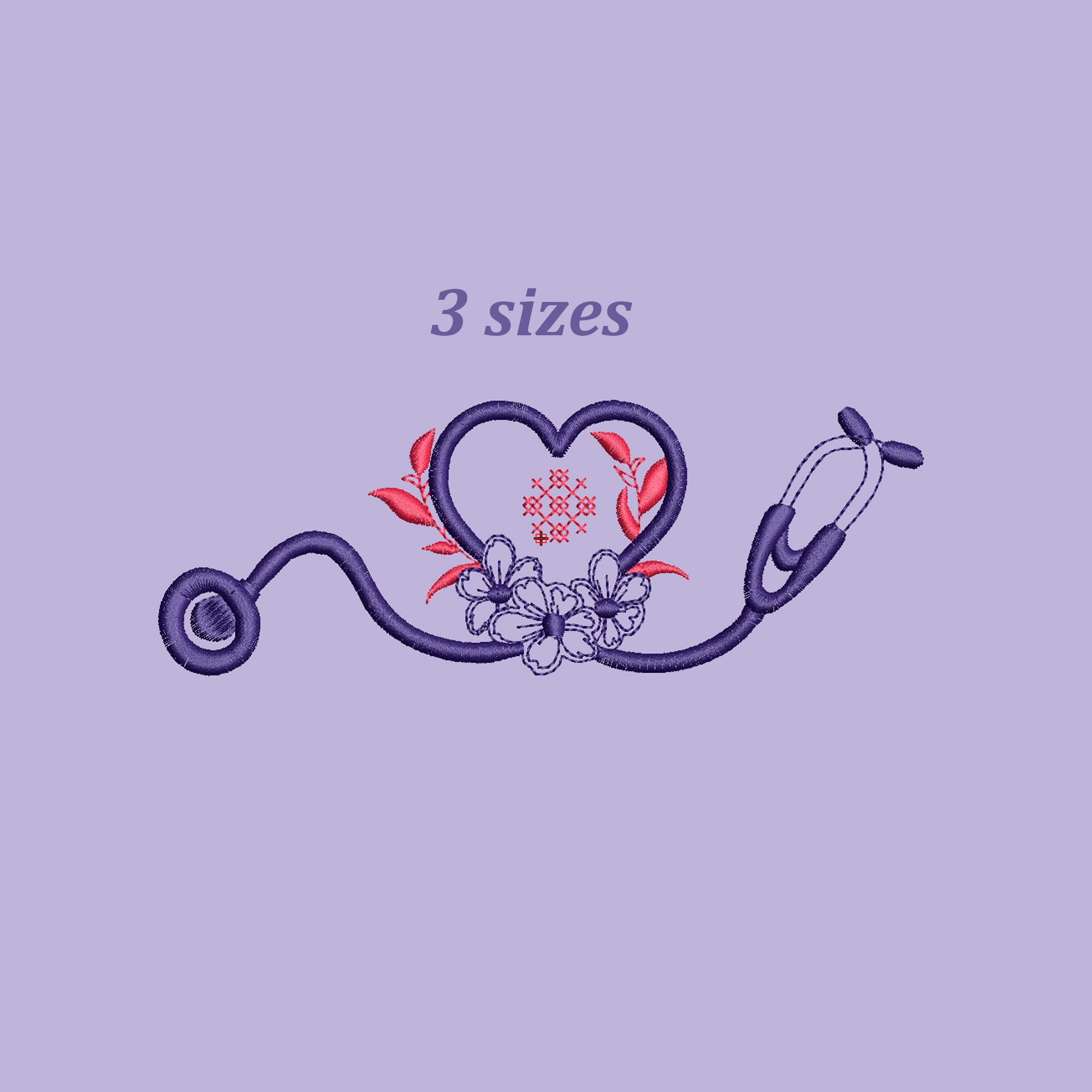 Medical Embroidery. Stethoscope Mini Embroidery. Machine Etsy
