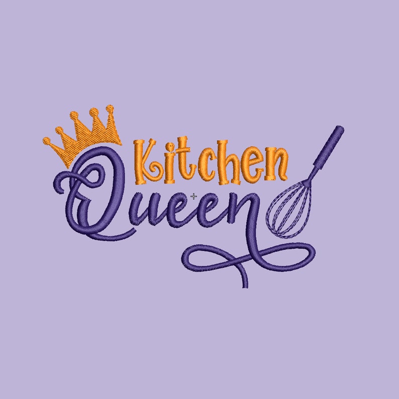 Kitchen embroidery design Kitchen queen embroidery funny quotes embroidery Kitchen lovely quotes Kitchen embroidery designs pes 4 sizes