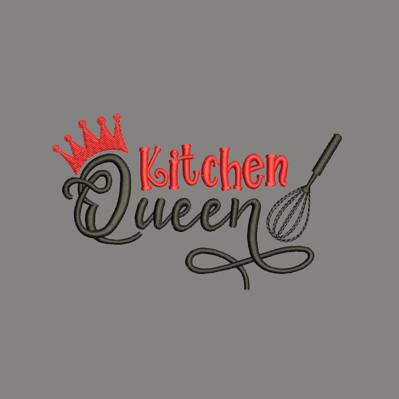 Kitchen embroidery design Kitchen queen embroidery funny quotes embroidery Kitchen lovely quotes Kitchen embroidery designs pes 4 sizes