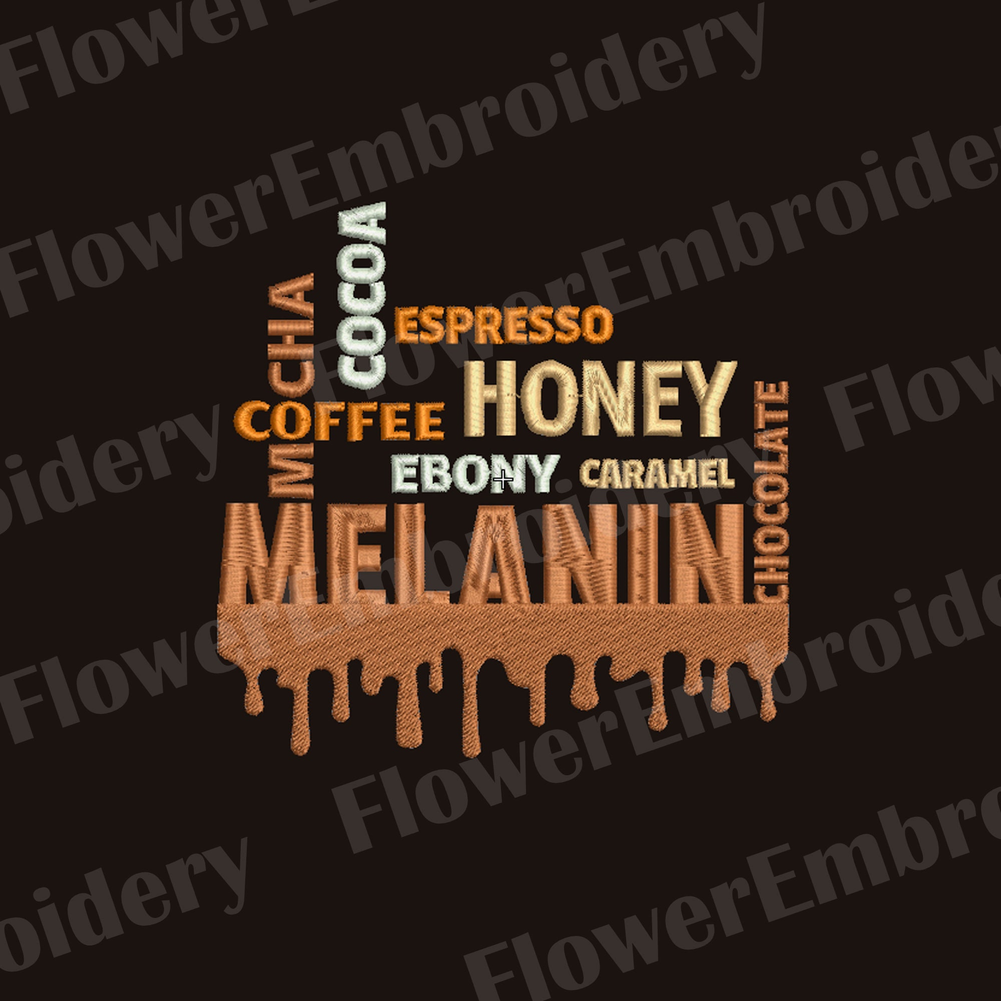 Melanin embroidery design African american embroidery Black woman are dope Pes black lives matter Black woman pes African embroidery designs