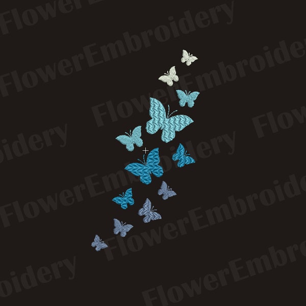 Butterfly machine embroidery design Silhouette butterfly embroidery Mini butterfly design Machine embroidery design