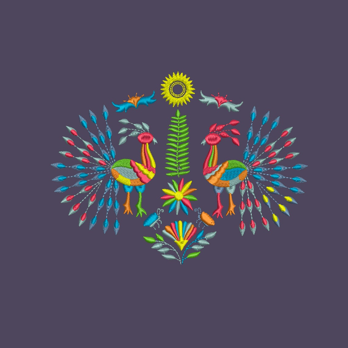 Otomi Embroidery Design Mexican Embroidery Designs Embroidery Etsy