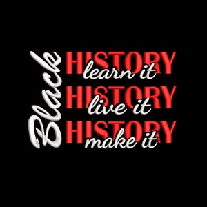 Black history month embroidery design african american  etsy