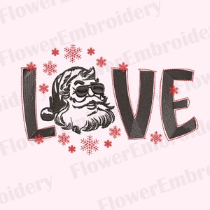 Cool Santa design Santa embroidery design Christmas embroidery pes Embroidery designs pes 4x4 Brother embroidery designs Santa sunglasses