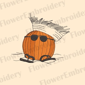 Hello Pumpkin Machine Embroidery Design: Fall Season 10 Formats