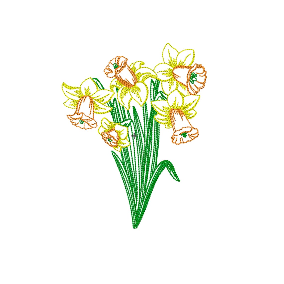 Wildflower machine embroidery designs daffodil embroidery  etsy Wildflower machine embroidery designs daffodil embroidery  etsy