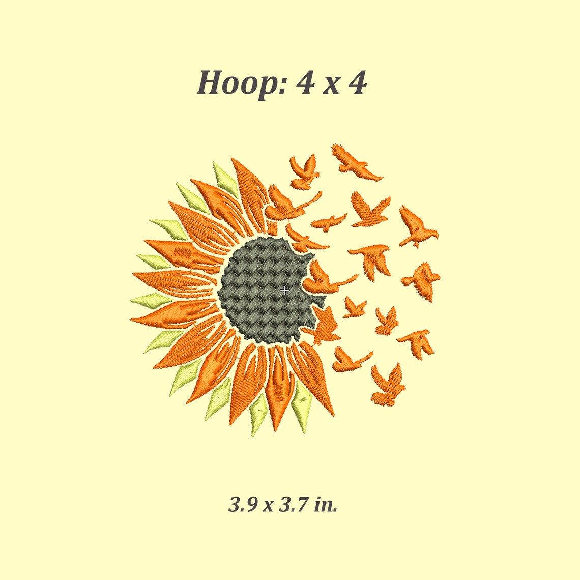 Sunflower machine embroidery designs Embroidery designs pes Etsy