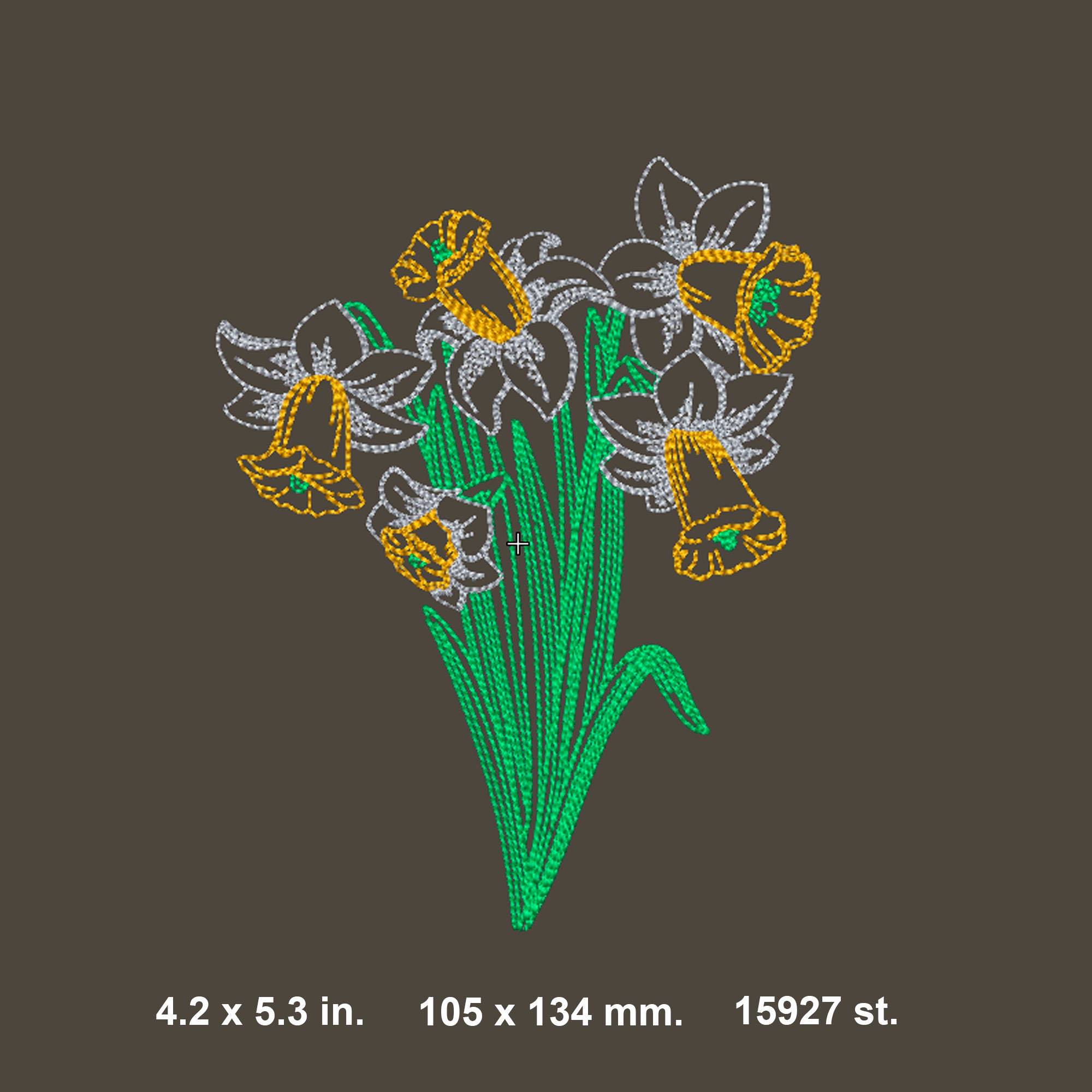 Wildflower machine embroidery designs daffodil embroidery  etsy Wildflower machine embroidery designs daffodil embroidery  etsy