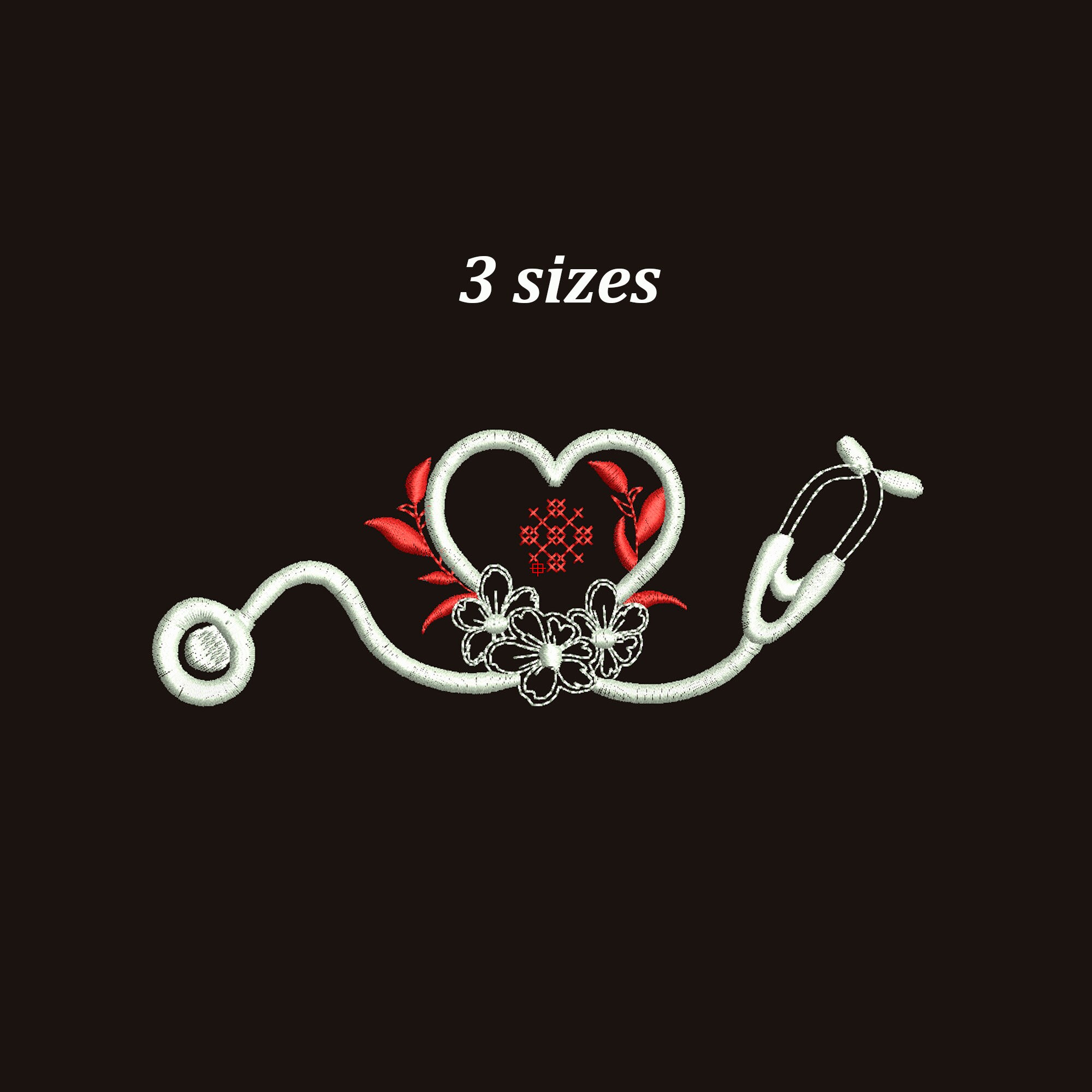 Medical Embroidery. Stethoscope Mini Embroidery. Machine Etsy