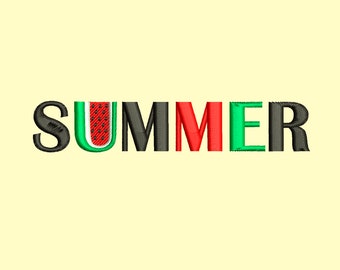 Summer Watermelon Machine Embroidery Design (Digital Download)