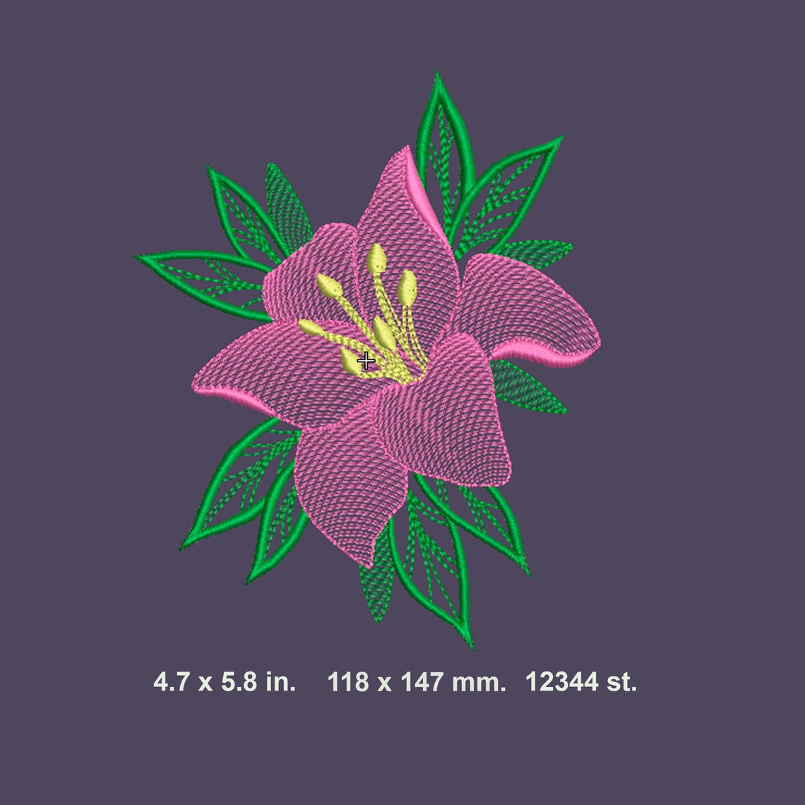 Lilies embroidery Machine embroidery Machine Instant download Etsy