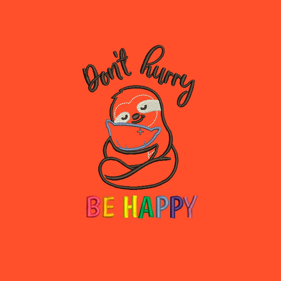 Dont hurry be happy embroidery design funny sayings  etsy