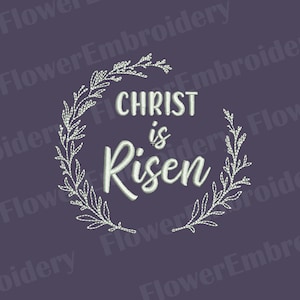 He is Risen machine embroidery design Easter embroidery Christian embroidery design Flower embroidery design Christian Religious embroidery