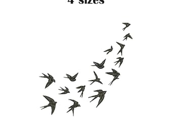 鳥の群れ 水彩画風 アートフレーム 50×70cm 「FLYING　HIGH」 鳥の群れ 水彩画風 アートフレーム 50×70cm 「FLYING HIGH」