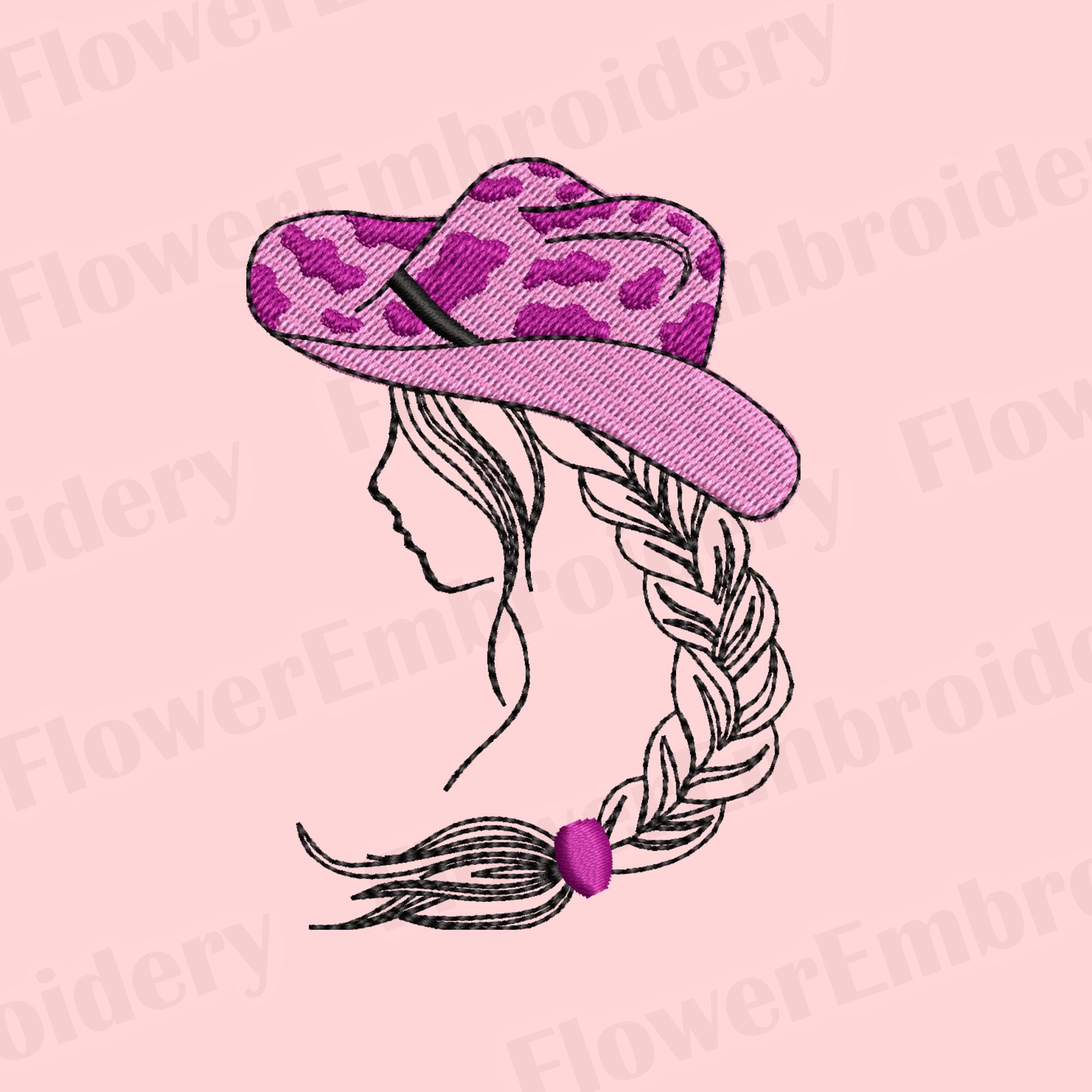 6619 Cowboy Hats For Women Pink Cowgirl Classic Woven Embroidered Pretty in Pink Custom Cowgirl Hat – Marla Meridith Art main image 3